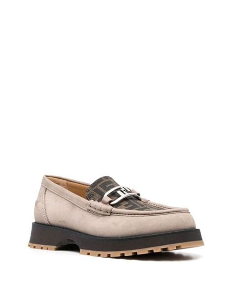 fendi loafers men's|fendi o'lock leather trim loafer.